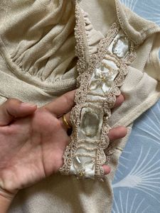 Sparkly Tank Top with Crochet Trim