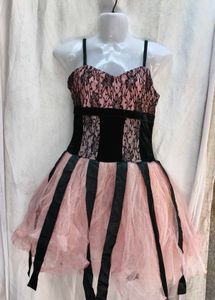 Pink & Black Lace Tulle jumpsuit