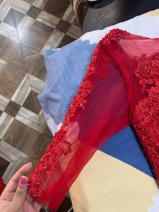 beautiful red beaded gown🎀❤️