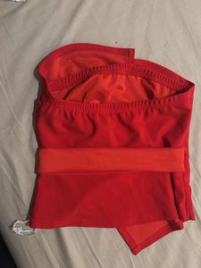 Savana Red Strapless Wrap Top