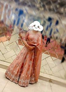 Elegant Peach Lehenga Choli Set