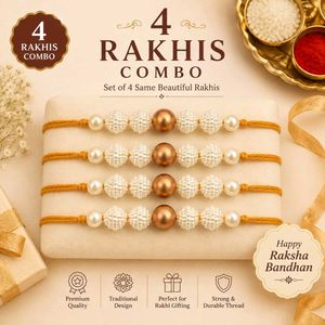 Elegant Beaded Rakhi(pack of 4).