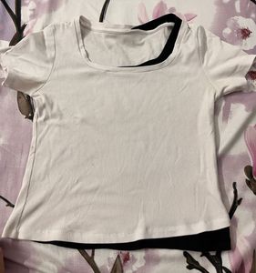 Women's White Short Sleeve Top