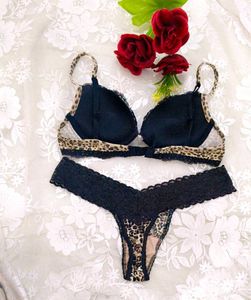 Leopard Print Bra &amp; Thong Set