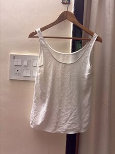 White Sleeveless Tank Top