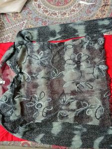 Sparkling Floral Sheer Tunic