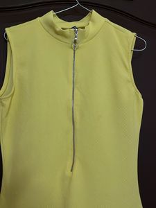 Sleeveless Zip Front Sheath Dress