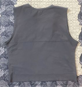Comfortable Grey Gym workout top