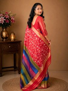 Vibrant Tussar Silk Saree