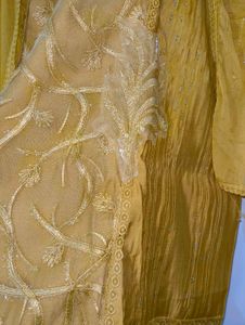 mustard yellow dress material