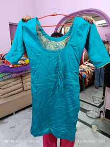 Teal Kurta with Dupatta