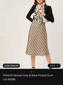 Mango Elegant Chain Print Silk Scarf