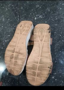 Comfortable Nude Wedge Sandals