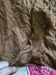 Brown Textured Kurta