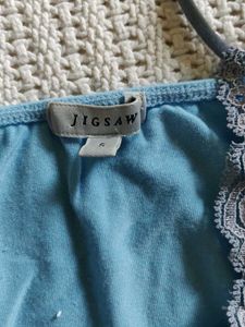 Light Blue Lace Trim Camisole