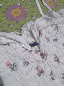 Cute Smocked Floral Crop Top