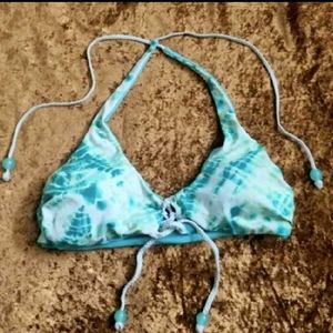 Tie-Dye Bikini Top with Beads