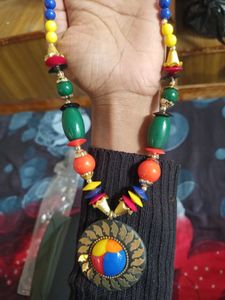 boho neklace with earings