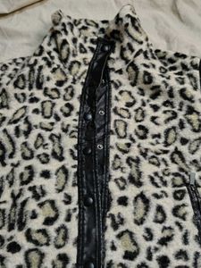 Leopard Print Sherpa Jacket