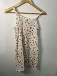 Cute Floral Print Tank Dress