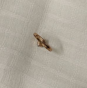 Minimalist Rose Gold Toned Diamond Ring