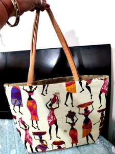 Stylish Tote Bag with Tribal Print✨