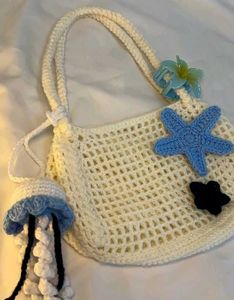 Crochet Cottagecorecorecore Ocean Tote Bag