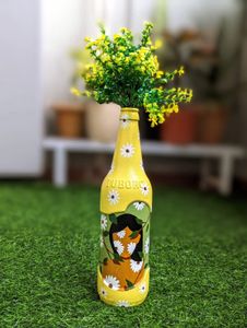 Hand-Painted Bottle Vase