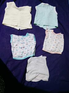 Baby Girl Sleeveless Tops Bundle