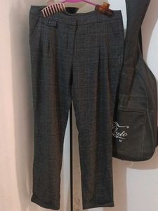 Gray Plaid Pants
