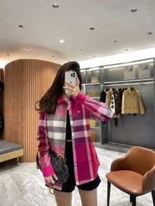 Burberry pink check shirt