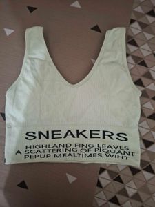 Green Graphic Sports Bra