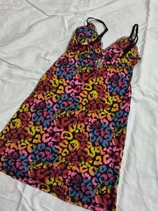 Vibrant Cheetah Print Nightgown