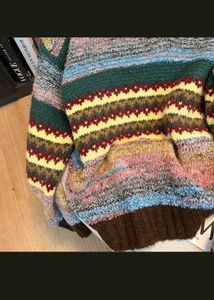 Colorful Striped Knit Sweater