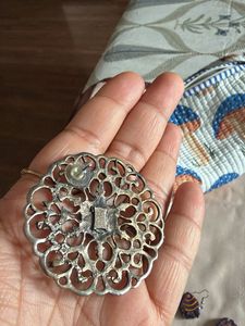 oxidized big Filigree Round studs
