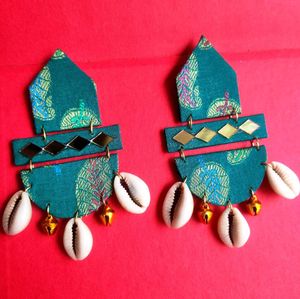 **navratri specia**Unique Teal Earrings❤️