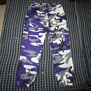 Purple Camo Cargo Pants