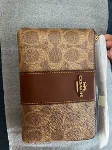 authentic Coach Signature Print Wristlet