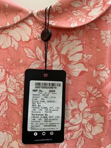 zink London pink floral knee length midi