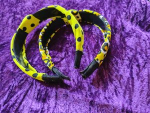 Knot Hair Band (Yellow Polka Dot &amp; Leopard Print)