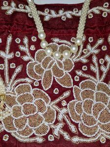 Red Handmade Potli