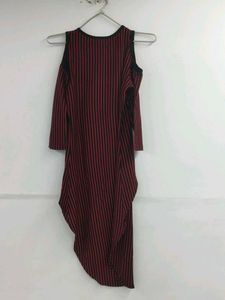 Women's Chic Cold Shoulder Striped Top