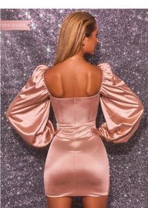 Satin Ruched Bodycon Dress