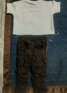 Cute Girls' T-Shirt and Pants Set