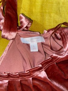 Velvet Cold Shoulder Top