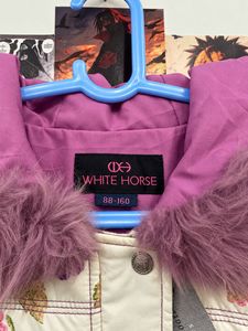 Floral Puffer Jacket with Fur Hood