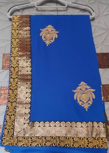 Embroidered Yellow Saree