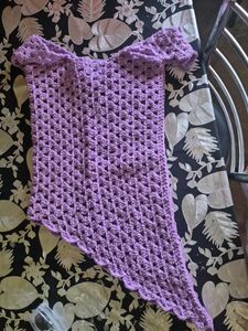 Handmade Crochet asymmetrical offshoulder top