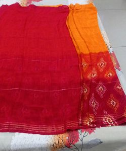 Soft Bhandhej Saree😍