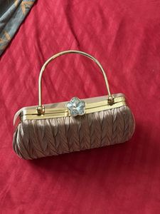 Elegant Clutch Purse with Jewel Accent